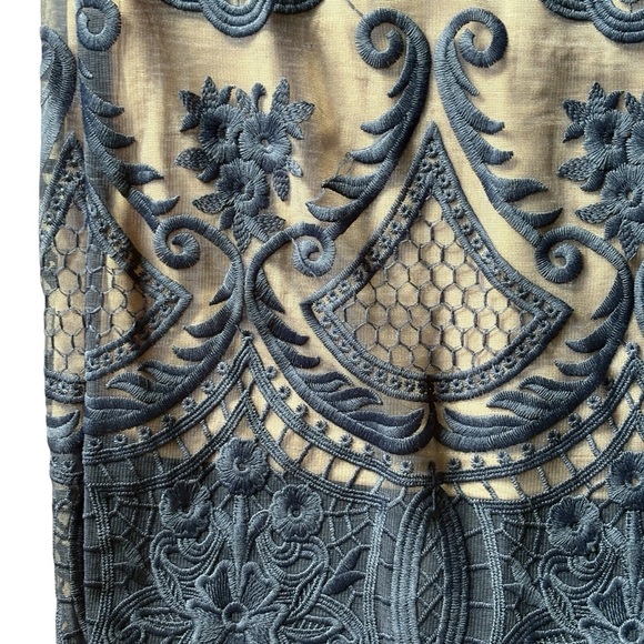 Lulu's NWT Celebrate Life Navy Blue Lace Halter Mini Dress Size Large - Picture 7 of 12